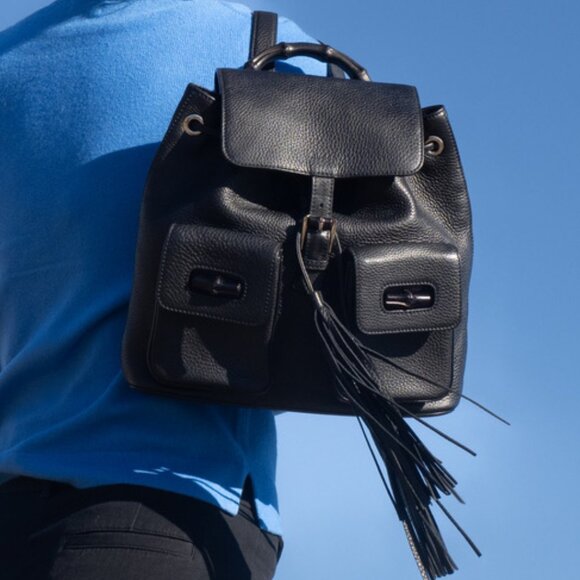 Gucci Other - 🛡️Like New, Gucci Cellarius Bamboo Tassel Back Pack